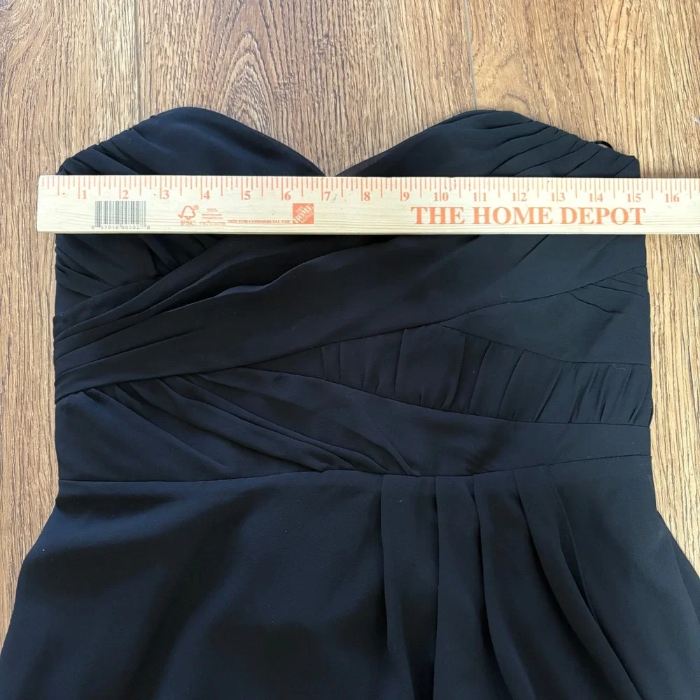 Express Black Strapless Sweetheart ruffle Cocktail Mini Dress Womens Size 10 y2k